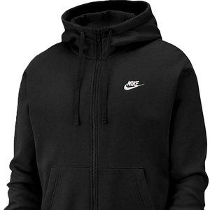 Nike Men's Sportswear Club Fleece Full Zip Hoodie, (MED)